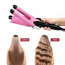 View gallery 8 photos 1 of 8 25cm Hair Curling Iron 1 Inch 3 Barrel Hair Curling Ceramic Curling Wand Wavy Hair Curler