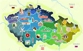 Sie suchen sehenswürdigkeiten und attraktionen in tschechien? Karte Von Tschechische Republik Mit Sehenswurdigkeiten Lizenzfrei Nutzbare Vektorgrafiken Clip Arts Illustrationen Image 69008478