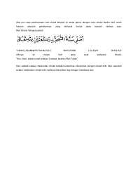 Bacaan Sholat Persis