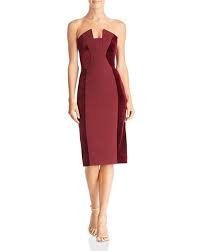 Black Halo Lena Strapless Velvet Inset Dress Black Black Dresses Strapless Cocktail Dresses Red Colour Dress