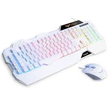 Havit Rainbow Backlit Wired Gaming Keyboard And Mouse Combo White Updated Version Keyboard Computer Gaming Room Setup
