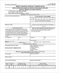 Social Security Direct Deposit Form Samples - 9+ Free Documents in PDF