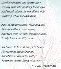 Loveliest Of Trees Poems Powerful Words Poetry