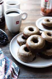 Coffee Glazed Baked Chocolate Doughnuts Kitchen Confidante Recipe Coffee And Donuts Doughnut Recipe Coffee Recipes