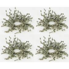 The Holiday Aisle Beaded Taper Metal Candle Ring Reviews Wayfair