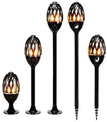 Led Highlights Deko Lampe Feuer Fackel Garten Leuchte 10 X 24 Cm Akku Kabellos Flammeneffekt Stimmungslicht Tischlampe Rund Innen Aussen Tischlampen Led Licht
