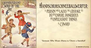 Handschuhschneeballwerfer Hahnd Schoo Shnay Bahl Vehr Fer Noun German Compound Word Somebody Who Wears Gloves To Throw Sn Unusual Words Cool Words Words