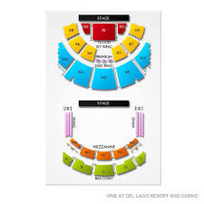 the vine at del lago resort and casino 2019 seating chart