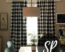 Black And Ivory Curtains Black And Cream Ivory Buffalo Check Curtains 24 Width And 50 Width Options Rod Pocket Options For Cotton Or Blackout Lining In 2020 Buffalo Check Curtains Check Curtains Plaid Curtains