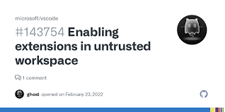 Enabling extensions in untrusted workspace · Issue #143754 ·  microsoft/vscode · GitHub