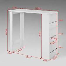 sobuy table haute de bar mange debout cuisine avec rangements blanc fwt17 w fr kitchen bar table dining table in kitchen bars for home