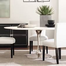 Tulip Pedestal Oval Dining Table Polished Nickel Williamssonoma Oval Table Dining Oval Dining Room Table Luxury Home Furniture