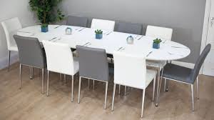 Ellie White Oak Oval Extending Table 10 Person Dining Table Oval Table Dining 12 Seat Dining Table