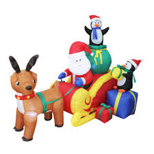 Bob's creative displays are affordable, handcrafted holiday yard displays & creative accessories that brighten any holiday spirit. Customized Christmas Inflatable Santa Reindeer Moose Penguin Sled Sleigh Yard Decoration Buy Christmas Decorations Inflatable Santa Reindeer Santa Reindeer Elk Penguin Sleigh Yard Decoration Inflatable Santa Claus Presents Reindeer And Penguins