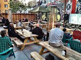 Telegraph This Outdoor Beer Garden Is The Zeitgeist Of Oakland 2318 Telegraph Ave Uptown Oakland Beer Garden Outdoor Beer Garden Small Restaurant