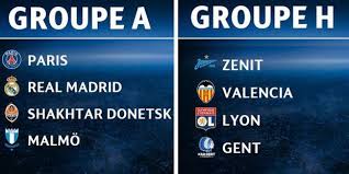 4.4 coupe de la ligue. Ligue Des Champions Le Real Madrid Pour Le Psg Valence Pour Lyon