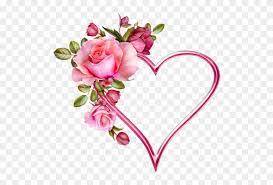 Download Clip Art Heart And Flowers Png Transparent Png 813926 Pinclipart