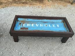Old Chevy Tailgate Table Car Parts Decor Tailgate Table Automotive Decor