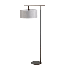 Antique silver floor lamp with metal shade. Balance 1 Light Floor Lamp Dark Brown Grey Shade Included Moonlight Design