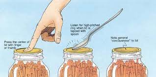 Tap the lid with a wooden spoon first. National Center For Home Food Preservation How Do I Can