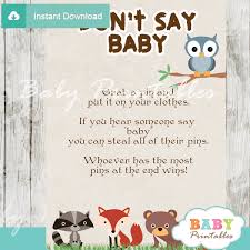 I am currently in the process of organizing a lovely woodland themed baby shower for a sweet friend of mine. Woodland Baby Shower Games D137 Baby Printables