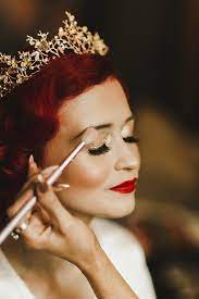 This Fantastical Brock House Wedding Is Coming Up Roses Literally Junebug Weddings Gold Bridal Crowns Glamorous Wedding Hair Wedding Hair Accessories