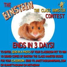 There Are Only 3 Days Left To Submit A Photo The Class With The Cutest Class Pet Gets Ten Signed Copies Of Einstein The C Classroom Pets Class Pet Photo Today