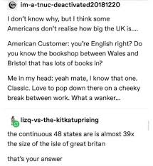 Tumblr Thread Cultures Clash Over The Size Of The Uk In 2020 Tumblr Funny Short Humor Vine Memes