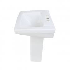 pedestal bathroom sink white