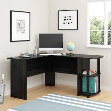 Ameriwood Corner Desk With 2 Shelves In Black Ebony Ash 9354026pcom The Home Depot L Shaped Corner Desk L Shaped Desk Bookshelf Desk