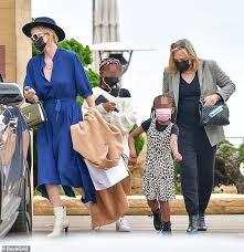 Support the charlize theron africa outreach project and enter: Charlize Theron Puts On A Stylish Display In A Blue Dress As She Enjoys Lunch With Her Kids At Nobu Aktuelle Boulevard Nachrichten Und Fotogalerien Zu Stars Sternchen
