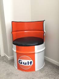 55 Gallon Drum Chair I Just Finished Making It I Love How It Turned Out Drum Chair Barrel Chair Industrial Design Furniture