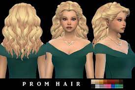 Since the hairs in the sims 4 can be lacking, especially if you just have the base game, using custom content hairs can really up the vibe . Leo 4 Sims Prom Hair Sims 4 Hairs Sims 4 Dresses Sims 4 Sims