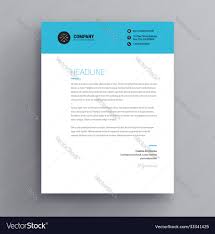 Elegant Letterhead Cover Letter Template Design Vector Image