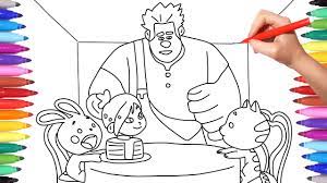 Ralph breaks the internet coloring pages and activity sheets. Wreck It Ralph 2 Ralph Breaks The Internet Coloring Pages How To Draw Wreck It Ralph And Vanellope Youtube