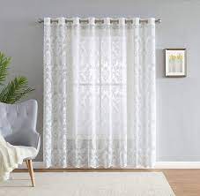 Linenzone Lisa Knitted Lace Extra Wide Patio Panel Medallion Design With Scalloped Bottom Size 110 Inch Wide 84 Inch Lo Curtains Lace Curtains Cool Curtains