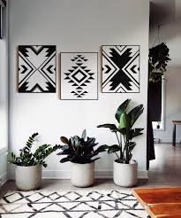 Black And White Gallery Wall Set Gallery Wall Set 3 Piece Wall Art Set Of Three Prints Set Etsy In 2020 Aztec Wall Art Boho Wall Art 3 Piece Wall Art