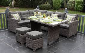 There's also metal and wood bistro sets, rattan furniture and wooden benches. Rattan Garden Furniture Savillefurniture Rattan Garden Corner Sofa Corner Dining Set Rattan Garden Furniture