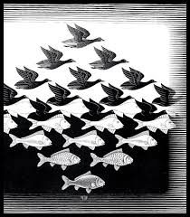 M C Escher Print Escher Art Sky And Water I Etsy Escher Art Mc Escher Escher Tessellations