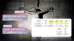 What did jesus say when he said while on the cross eli eli lama sabachthani? what does this mean exactly? Eloi Eloi Oder Eli Eli Lema Sabachtani Auferstanden