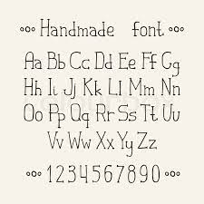 Different computer fonts have names, and you can identify them by their features. Simple Monochrome Hand Drawn Font Stock Vector Colourbox