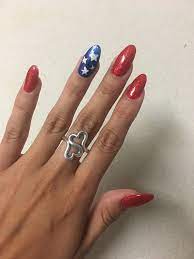 Fourth Of July Nails Red White And Blue Fourth Of July Nails July Nails Patriotic Nails