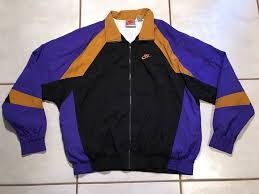 Black And Gold Nike Jacket Rare Vintage Nike Black Purple Gold Colorblock Jacket Men S 2xl Color Block Jacket Black Nikes Vintage Nike