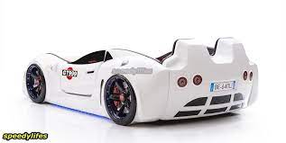 deri dosemeli gt999 arabali yatak full isikli araba yatak car bed race car bed kids car bed