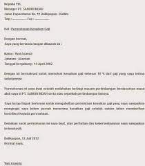 Contoh Surat Pengajuan Permohonan Kenaikan Gaji Kelas Lima Tanggal Karangan