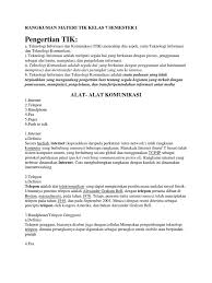 Silabus tik kelas 4 sd semester 1. Materi Tik Kelas 6