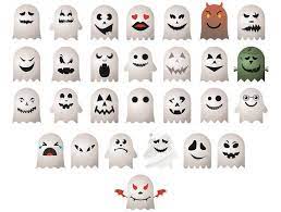 28 Halloween Ghost Emoji Ghost Face Monster Faces Clipart Etsy Ghost Faces Scary Faces Pumpkin Carvings Stencils