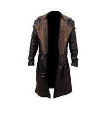 Blade Runner Leather Jacket Mens Ryan Gosling 2049 Artificial Fur On The Collar Real Leather Trench Coat Xs 5x Customisation Leather Jacket Men Leather Jacket Leather Trench Coat
