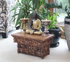 Solid Wood Hand Carved Tibetan Buddhist Prayer Shrine Altar Etsy In 2020 Meditation Room Decor Buddhist Prayer Hand Carved