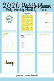 2020 Printable Planner Daily Weekly Monthly And Yearly Pages More Planner Printables Free Printable Planner Pages Printable Planner